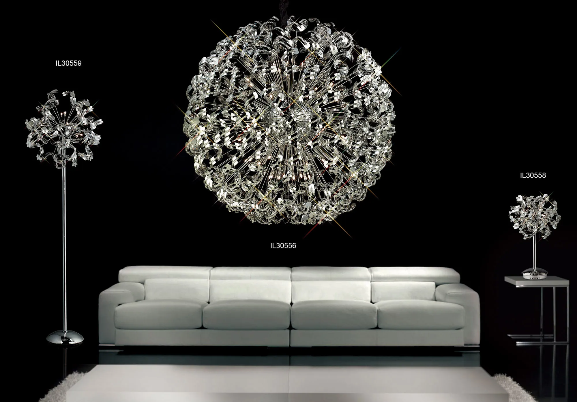 Esme Crystal Ceiling Lights Diyas Flush Crystal Fittings